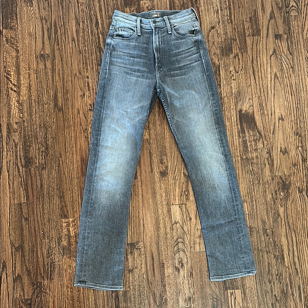 Mother Jeans Gray Rider Skimp High Rise  Jeans Sz. 24